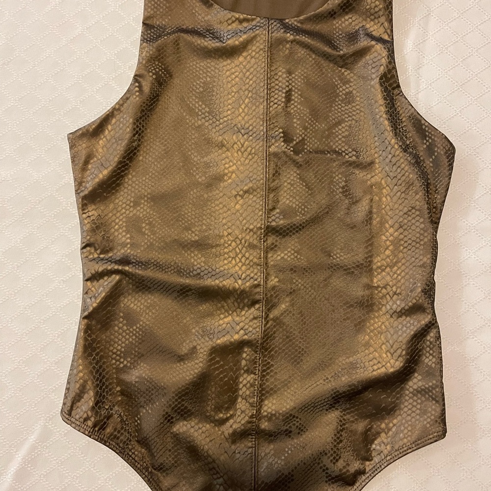 Good American Snake Print Better Than Leather Body Suit